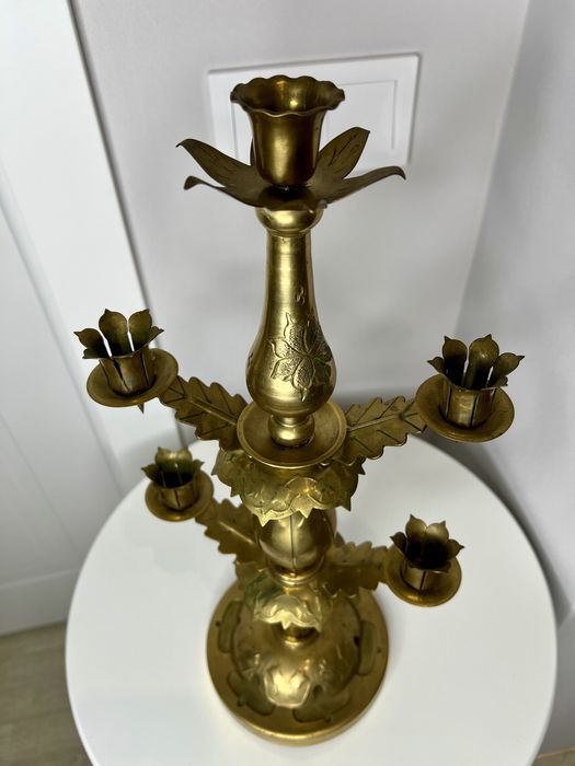 Подсвечник латунь канделябр декор