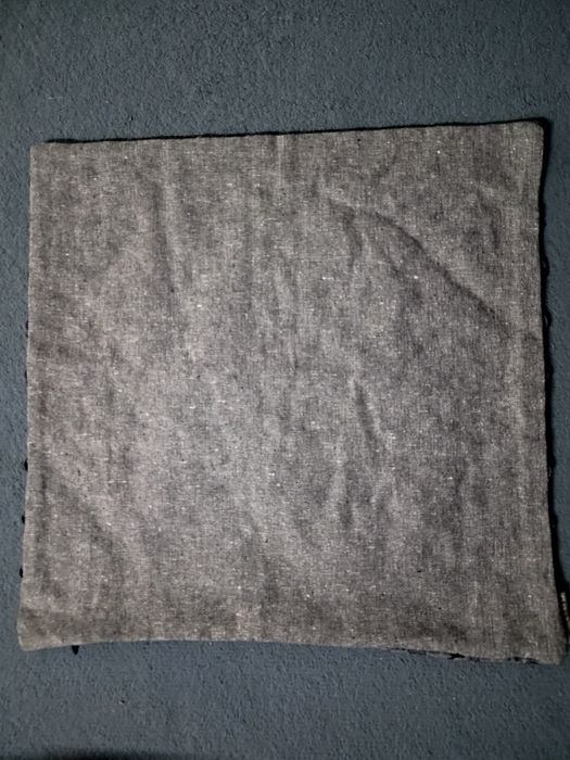 Almofada 40x40cm Cinza com aplicação - Nova