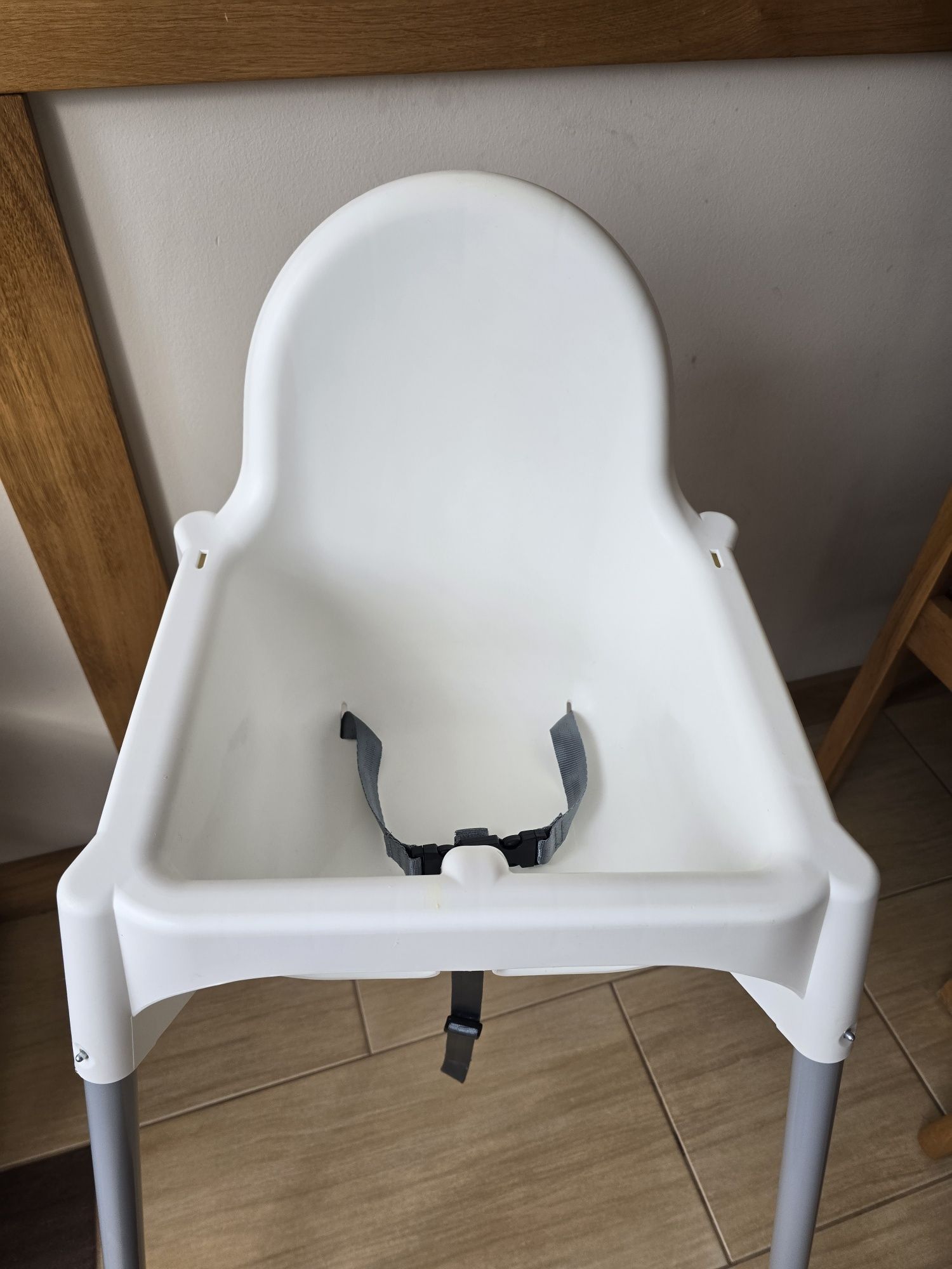 Krzesełko do karmienia jedzenia Ikea Antilop białe