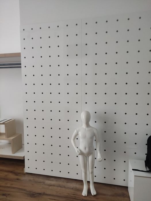 Conjunto Painel e móvel expositor de calçado