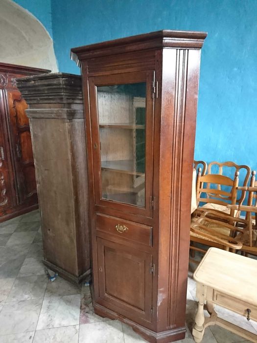 Dębowa szafka kątna, narożna.