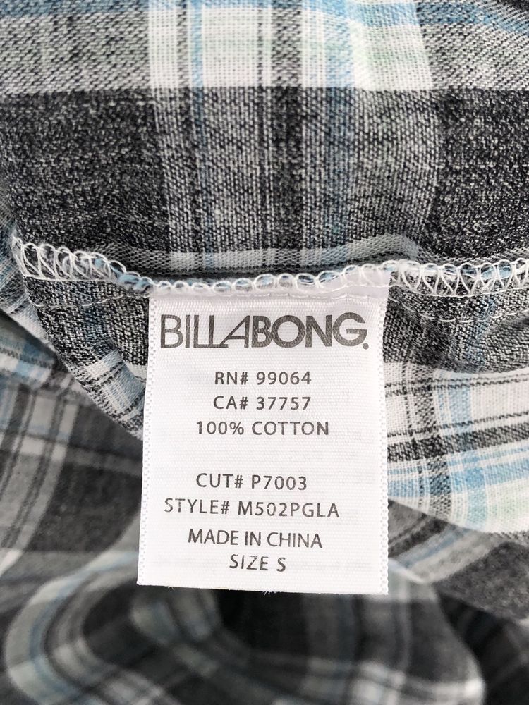 Camisa Billabong Manga Curta Cinza S (NOVA)