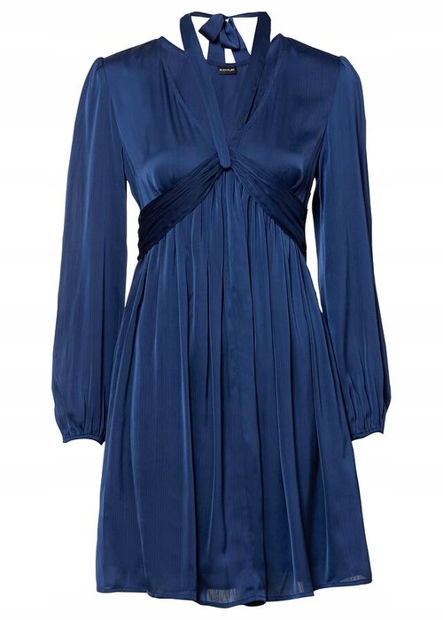 B.P.C atrakcyjna sukienka satynowa granatowa 40.