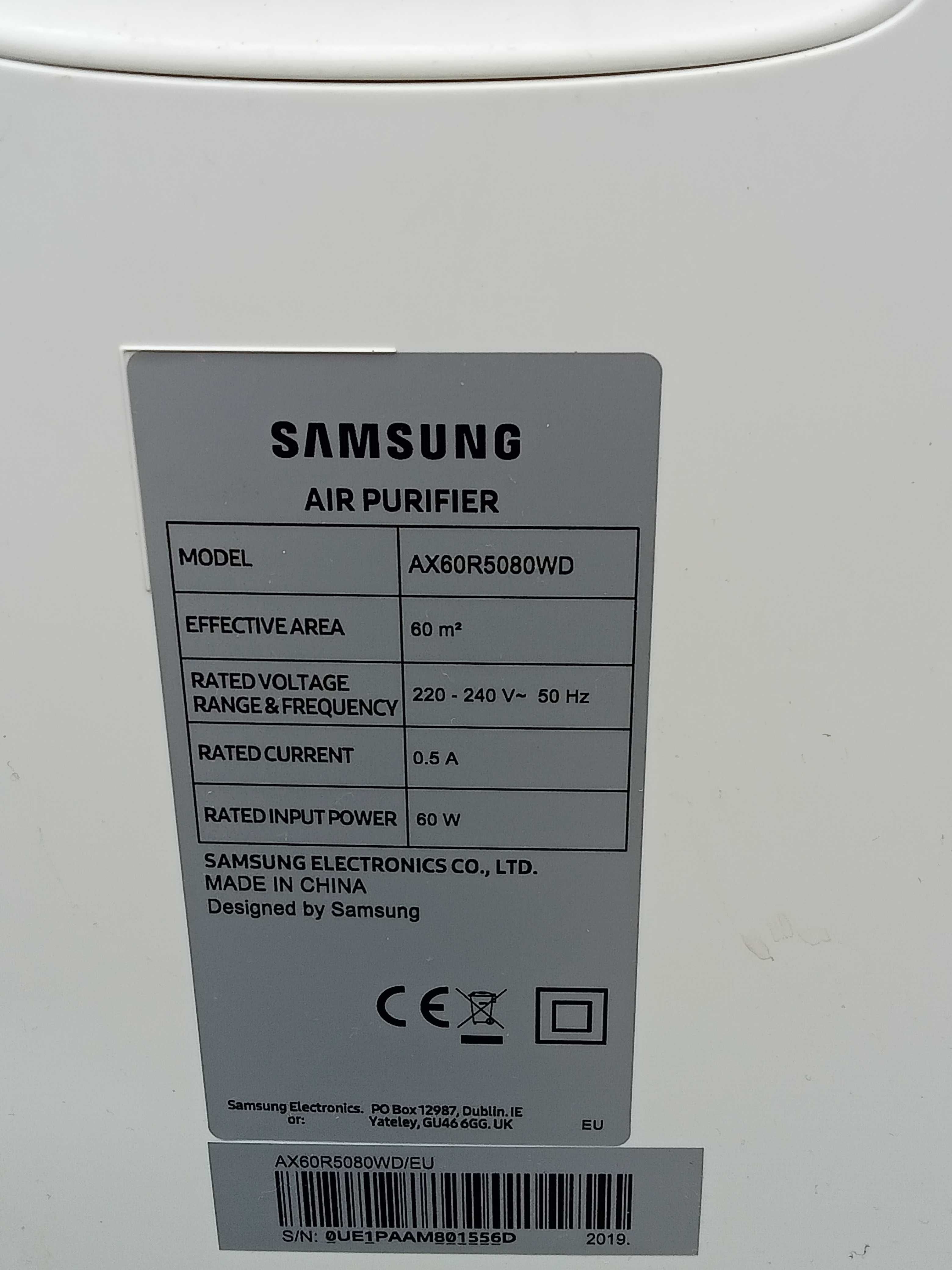 Sprzedam Oczyszczacz powietrza Samsung AX60R5080WX do 60m2.