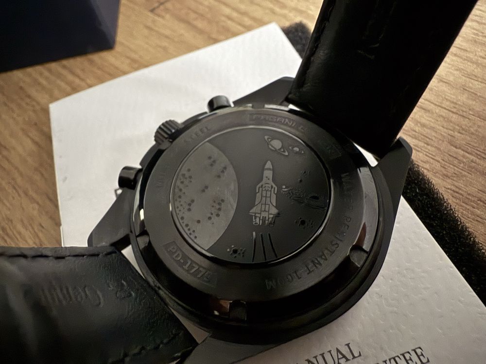 Pagani Design Chrono back to the moon Czarny