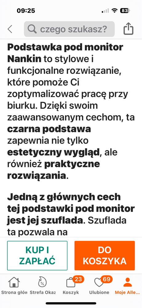 Sprzedam podstawkę pod monitor/ laptop