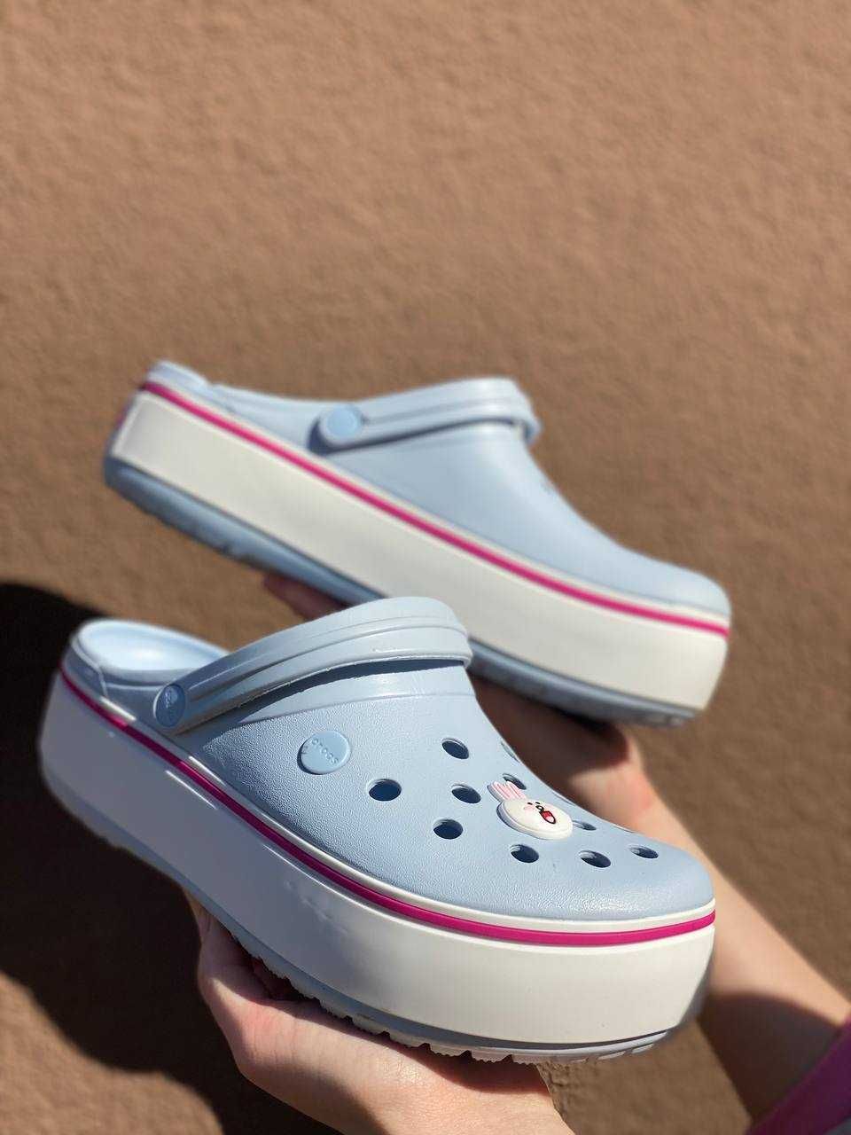 Ціну знижено! Crocs Жіночі крокс Crocband Platform Grey 36-40р