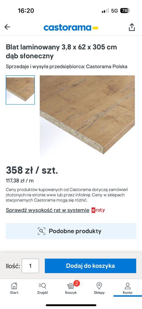 Nowy blat kuchenny