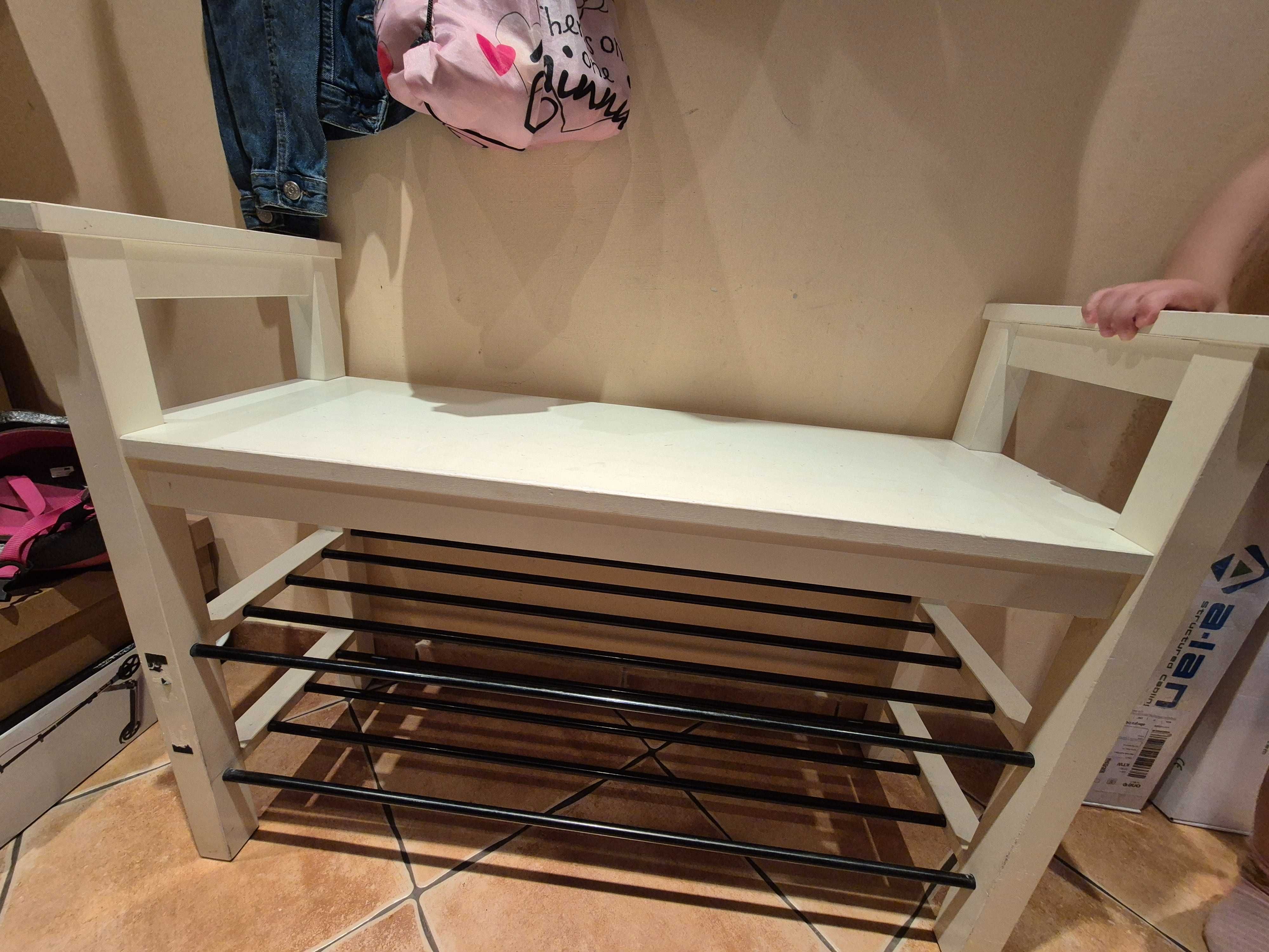 Ława hemnes na buty półki biała ikea