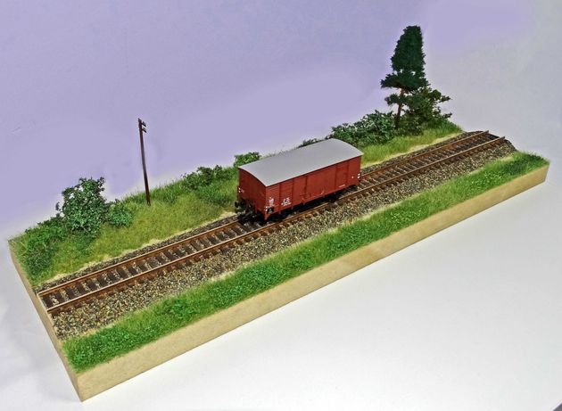 Diorama kolejowa H0 1:87, ekspozytor, makieta