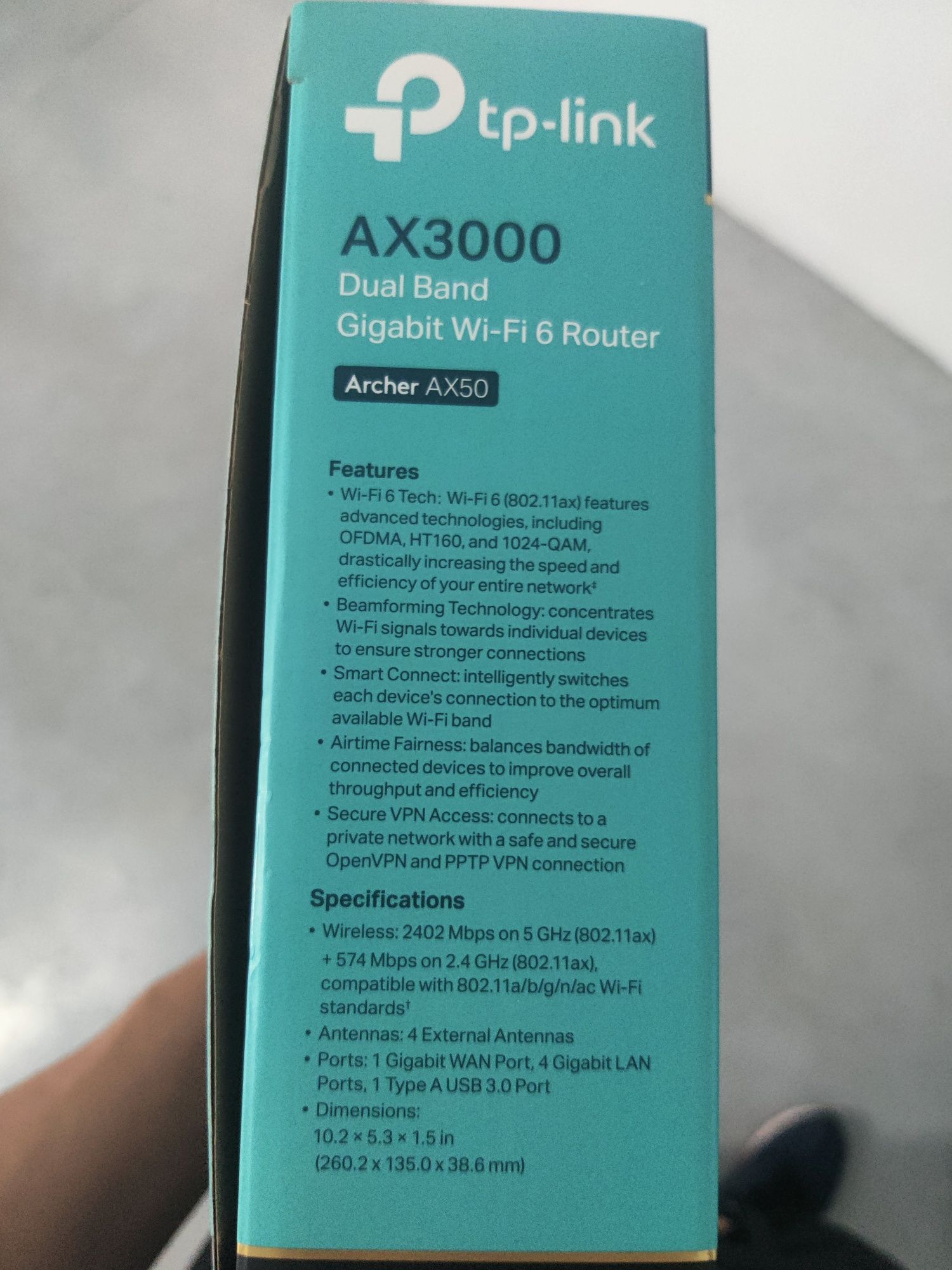 Router Wireless Archer AX50 AX3000 wifi 6