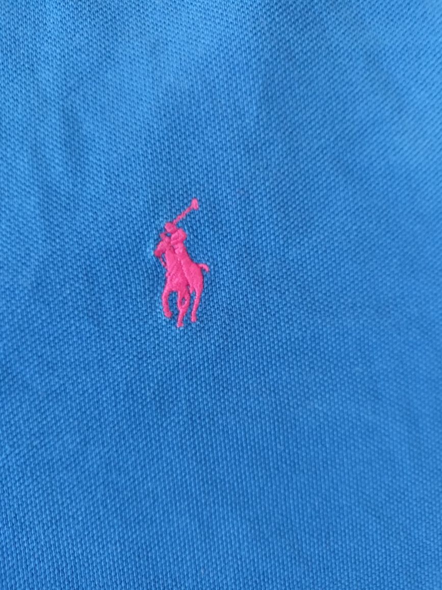 Ralph Lauren t-shirt L koszulka polo niebieska męska