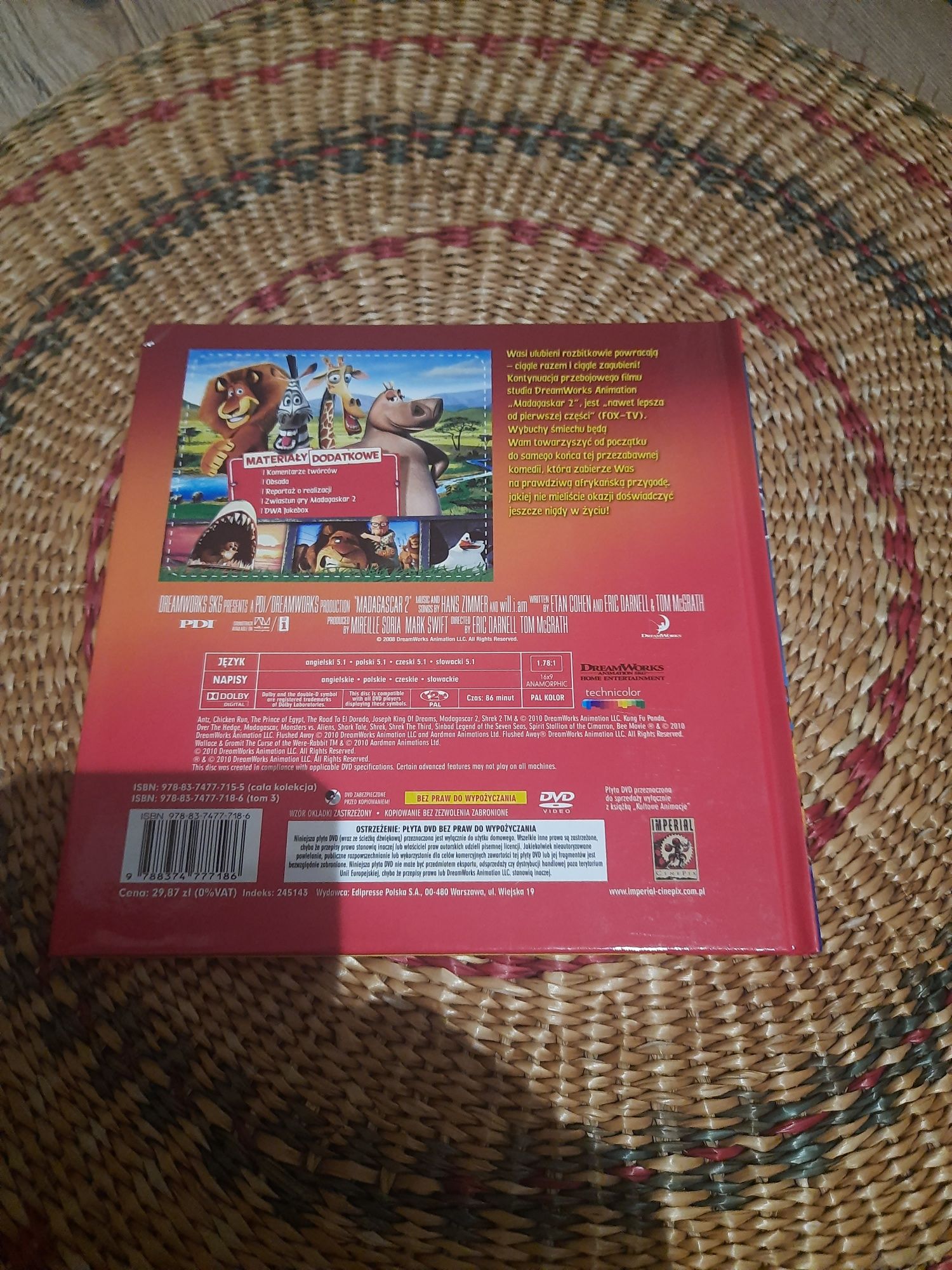 DVD z bajką Madagaskar 2