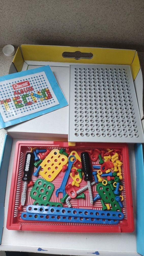 Quercetti Techno, zestaw konstrukcyjny, srubki