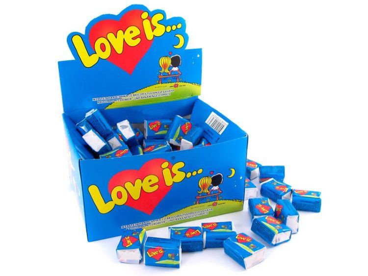 Жвачки Love is, Лав Из. Производство Турция. Оригинал. 100шт/уп