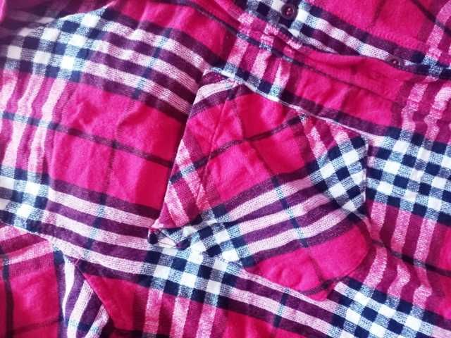 Damska koszula czerwona w kratę rozmiar S 36