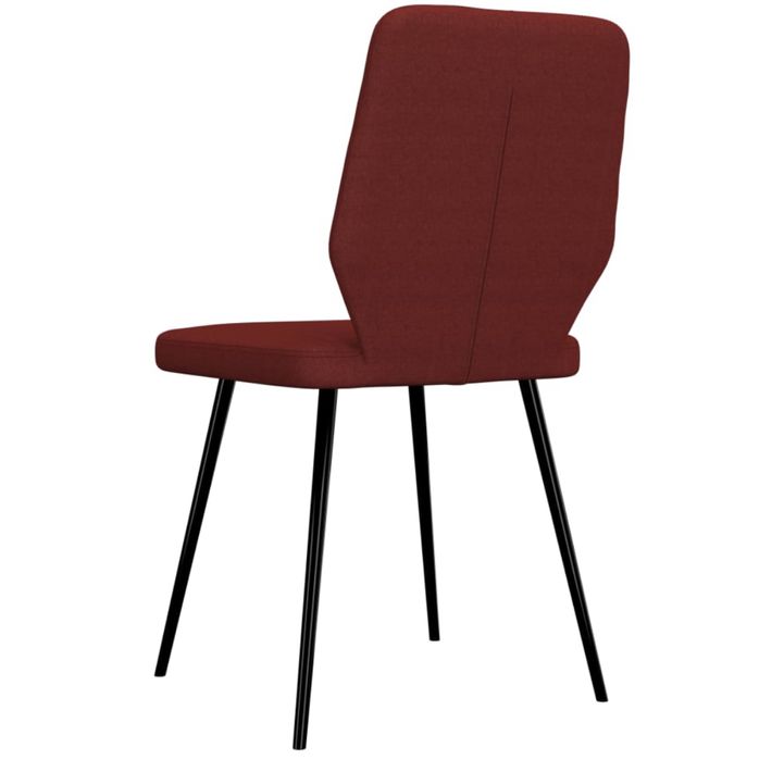 Cadeiras de jantar 6 pcs tecido vermelho tinto