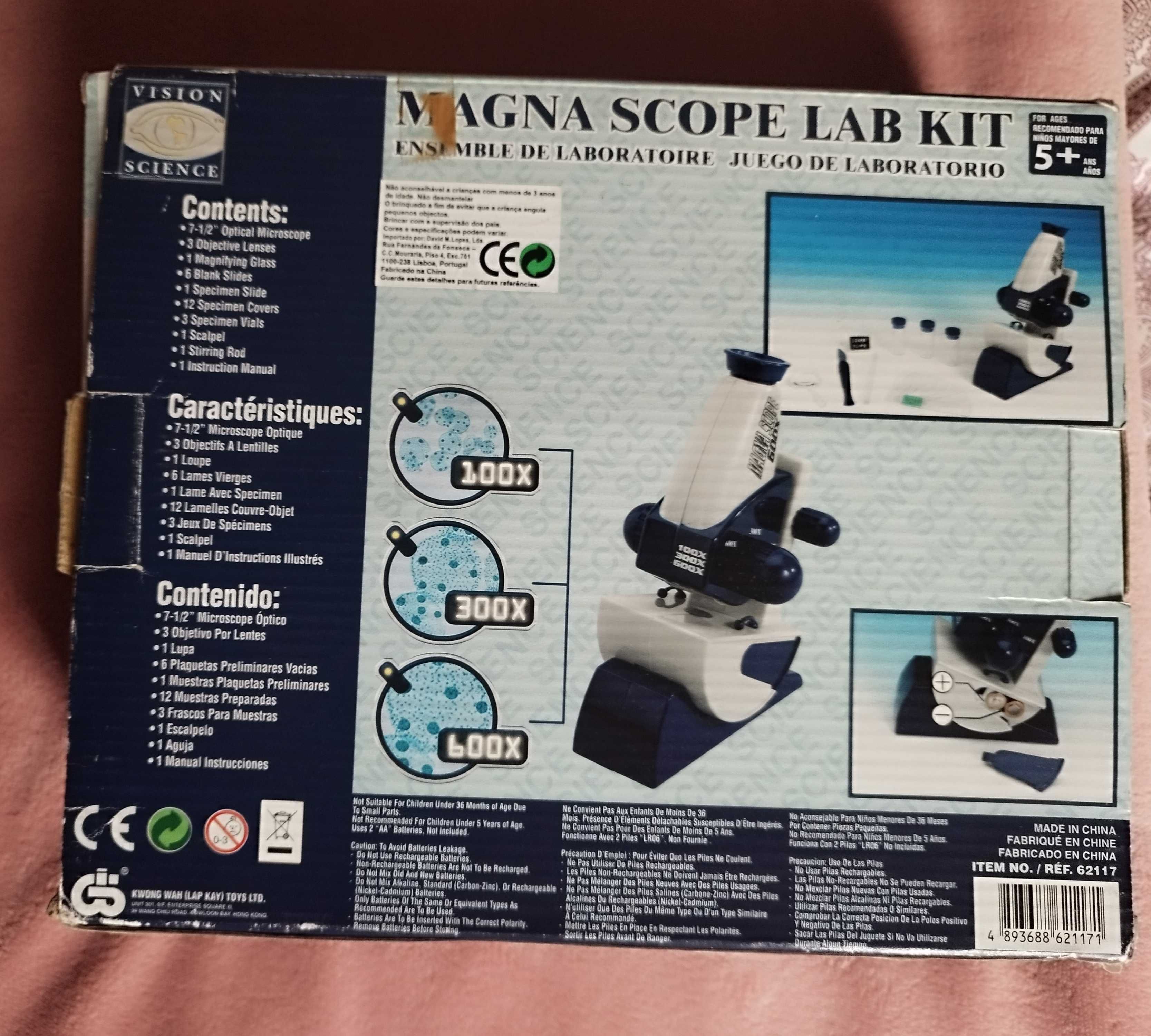 Microscópio - Magna scope lab kit (Na CAIXA)