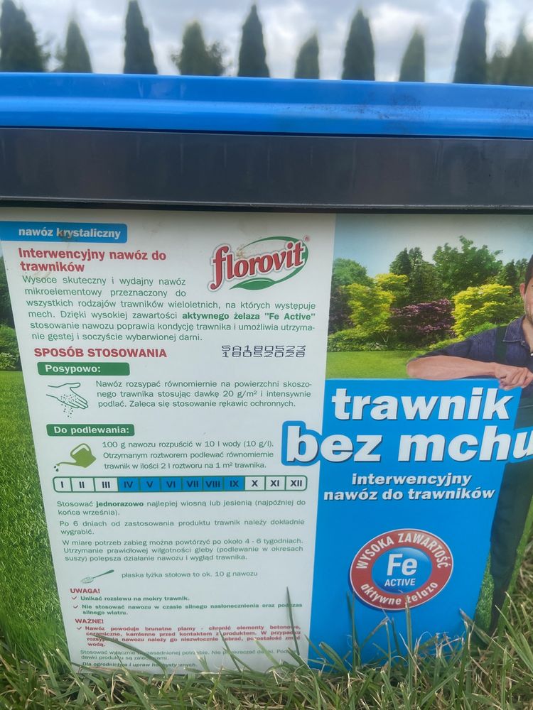 Florovit Trawnik bez mchu 8 кг, Добриво для газону, Флоровіт 8 кг