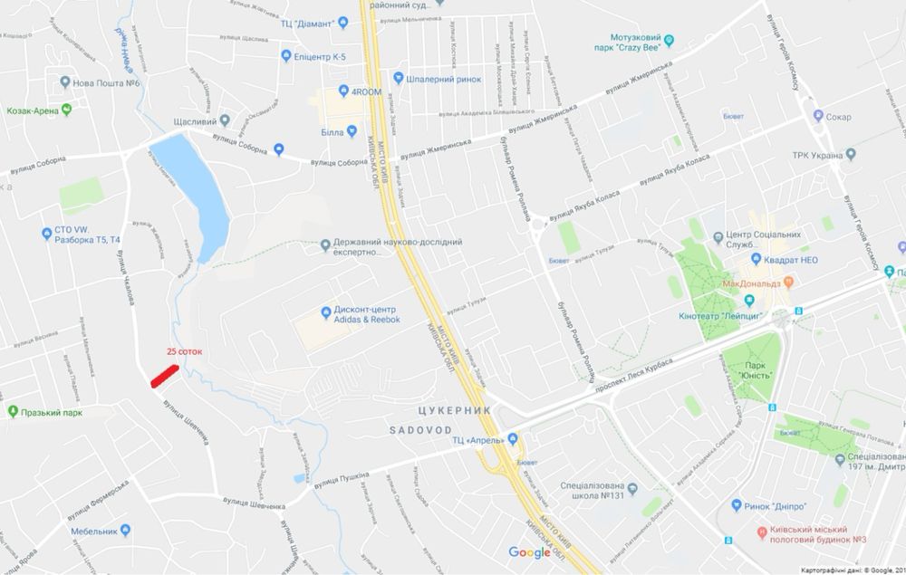 Терміновий продаж землі під забудову 25 сот, П. Борщагівка. ВЛАСНИК