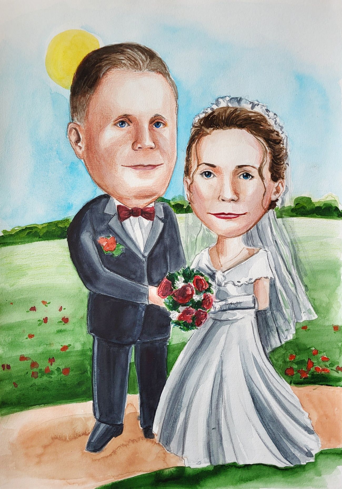 Portret obraz rysunek na zamówienie prezent olejny akrylowy ołówki