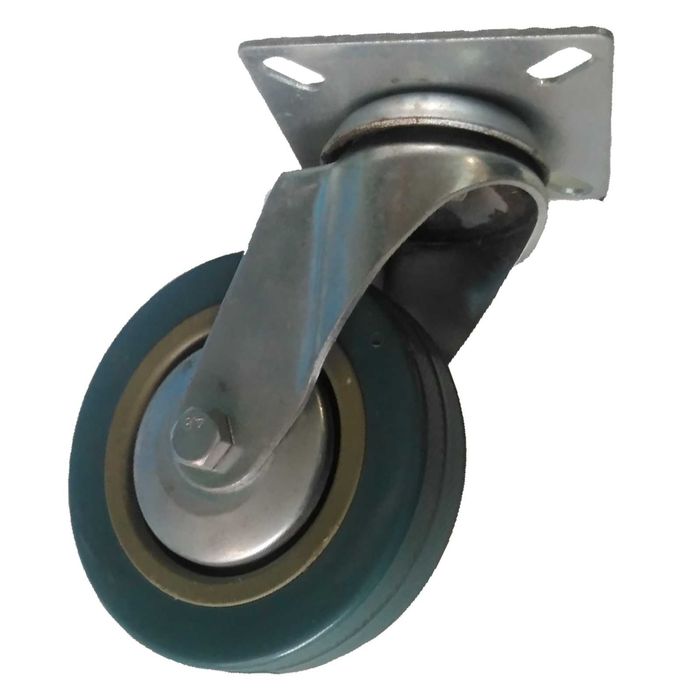 Колесо візка поворотне D50/D75/D100/D120мм гумовий з майданчиком