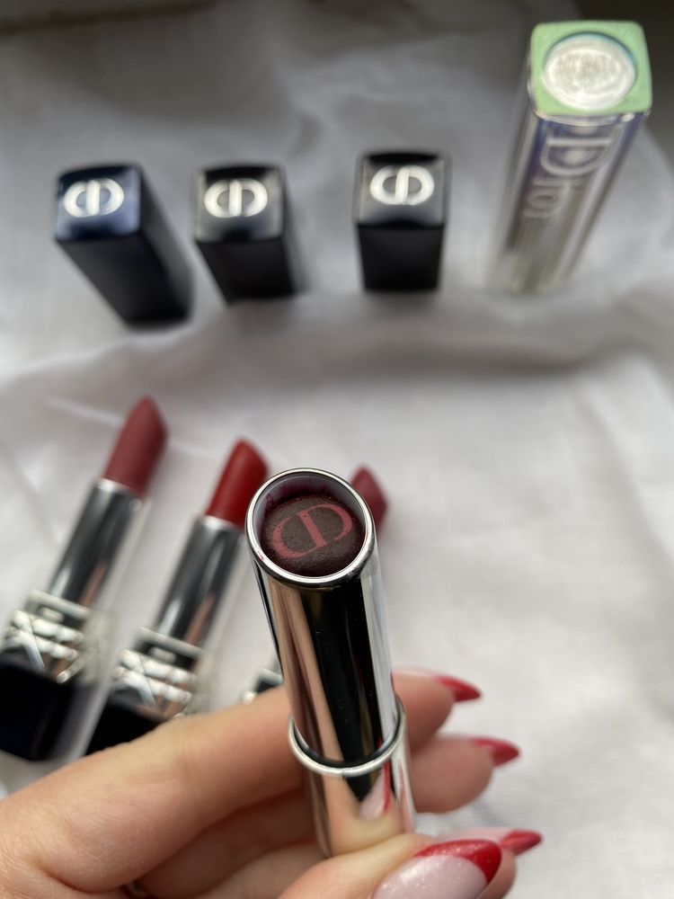 Zestaw szminek Dior szminka pomadka błyszczyk kosmetyki makijaż makeup