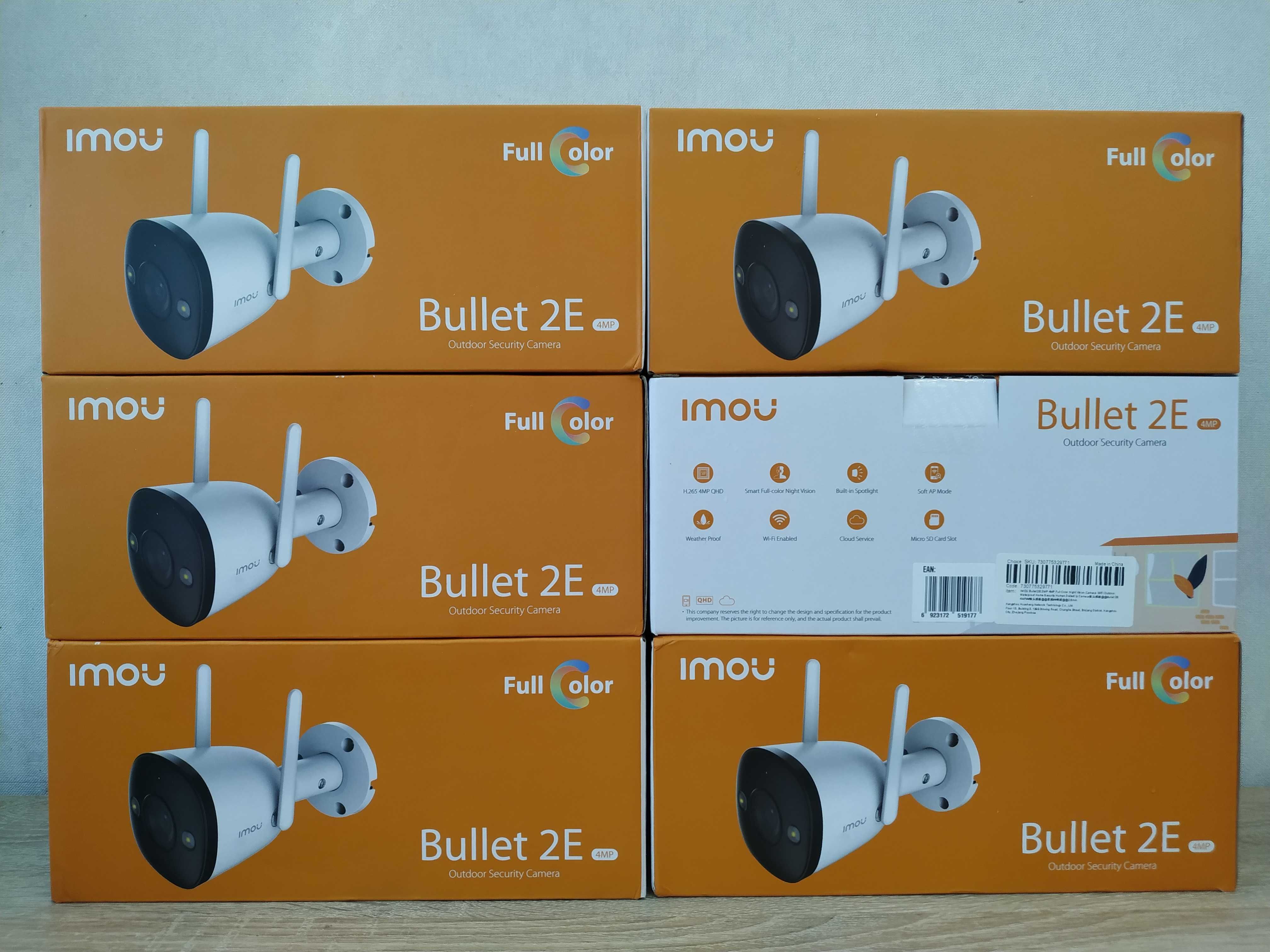 Вулична WIFI IP відеокамера Dahua IMOU Bullet 2E 4MP IPC-F42FP fullcol