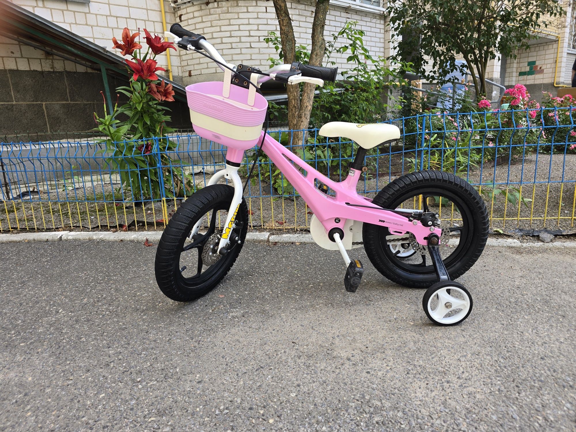 Дитячий велосипед RoyalBaby SPACE SHUTTLE MG Dino 14" рожевий