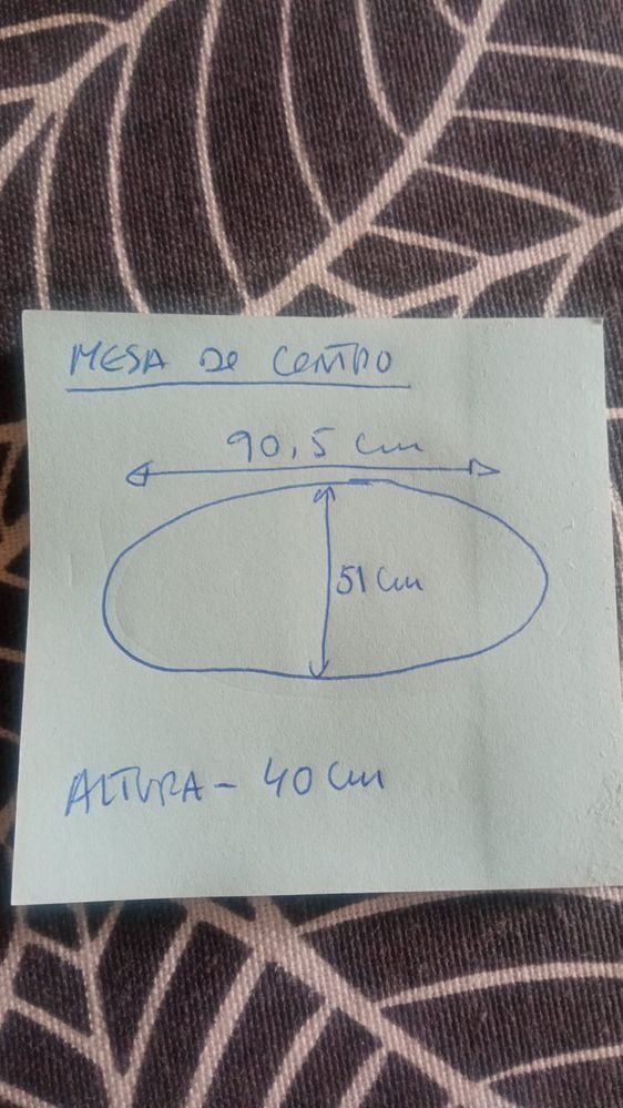 Mesa de centro em vidro