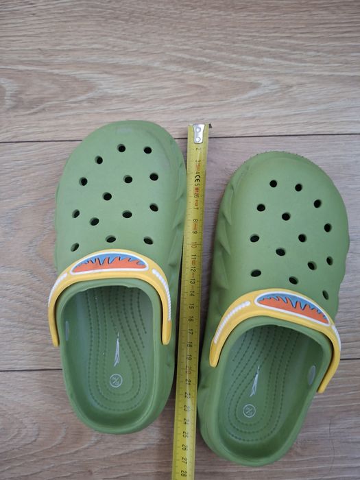 Sprandi r. 34/35 klapki kroksy crocs basenowe zielone