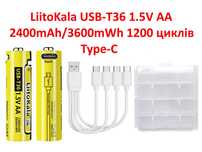 Акумулятор LiitoKala USB-T36 1.5V AA Гарантія + кабель зарядки і кейс