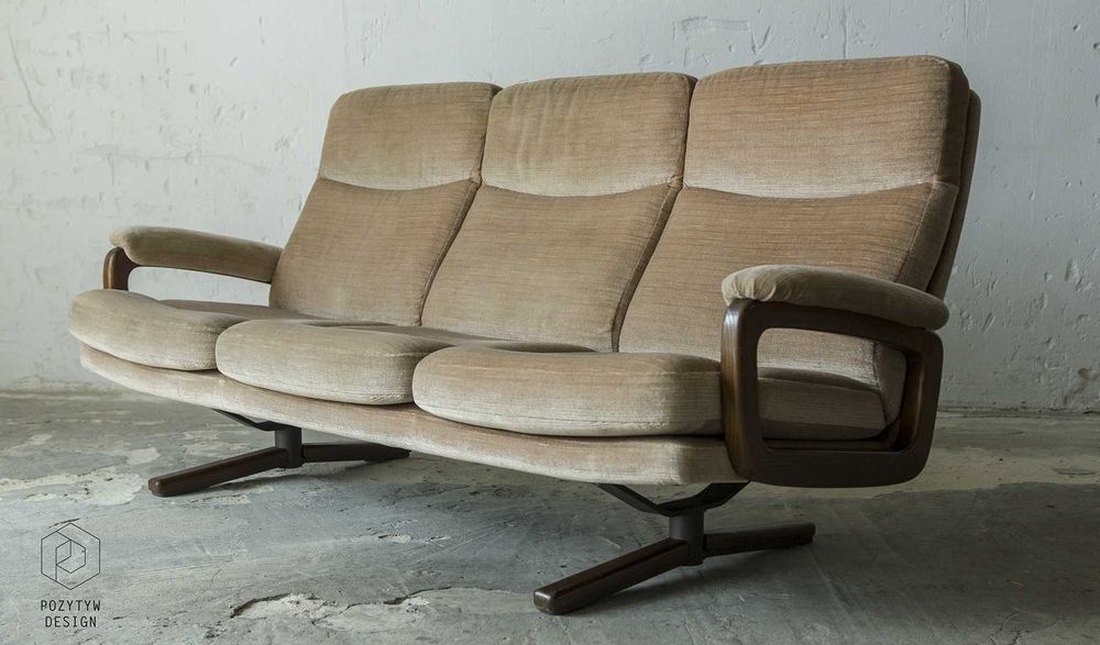 PROMOCJA !!! Trzyosobowa sofa vintage lata 60 70 skandynawski deign