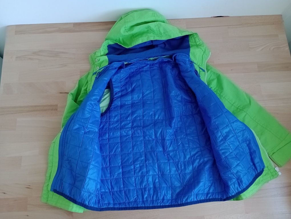 Kurtka wiosenno-jesienna 128 z odpinaną kamizelką pikowaną Coolclub