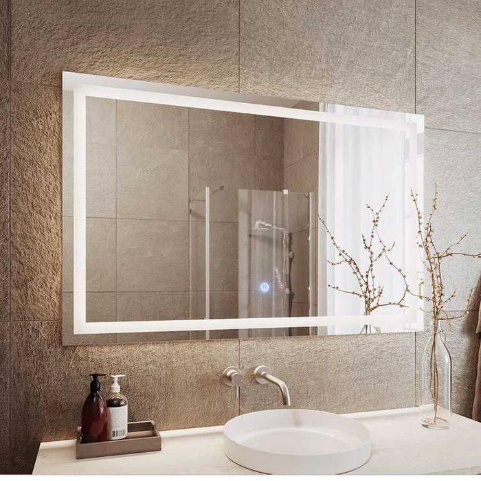 lustro łazienkowe Szkło 110 x 70 x 2,8 cm z oświetleniem LED, Viola