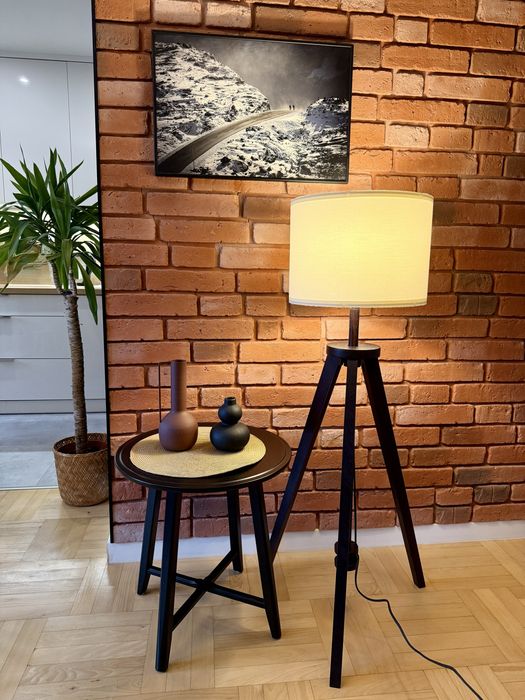 Dwa drewniane stoliki kawowe czarne IKEA KRAGSTA stan bardzo dobry