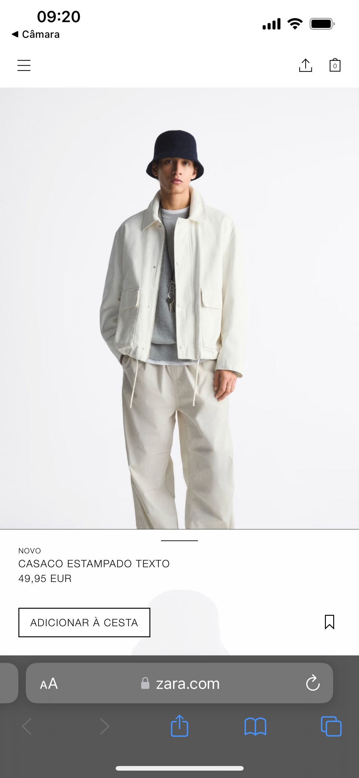 Conjunto Zara casaco e calças