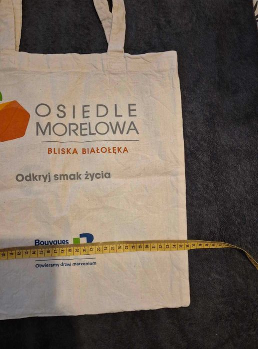 Torba materiałowa na zakupy A4 36x38 cm długie ramiączka Eco shopper