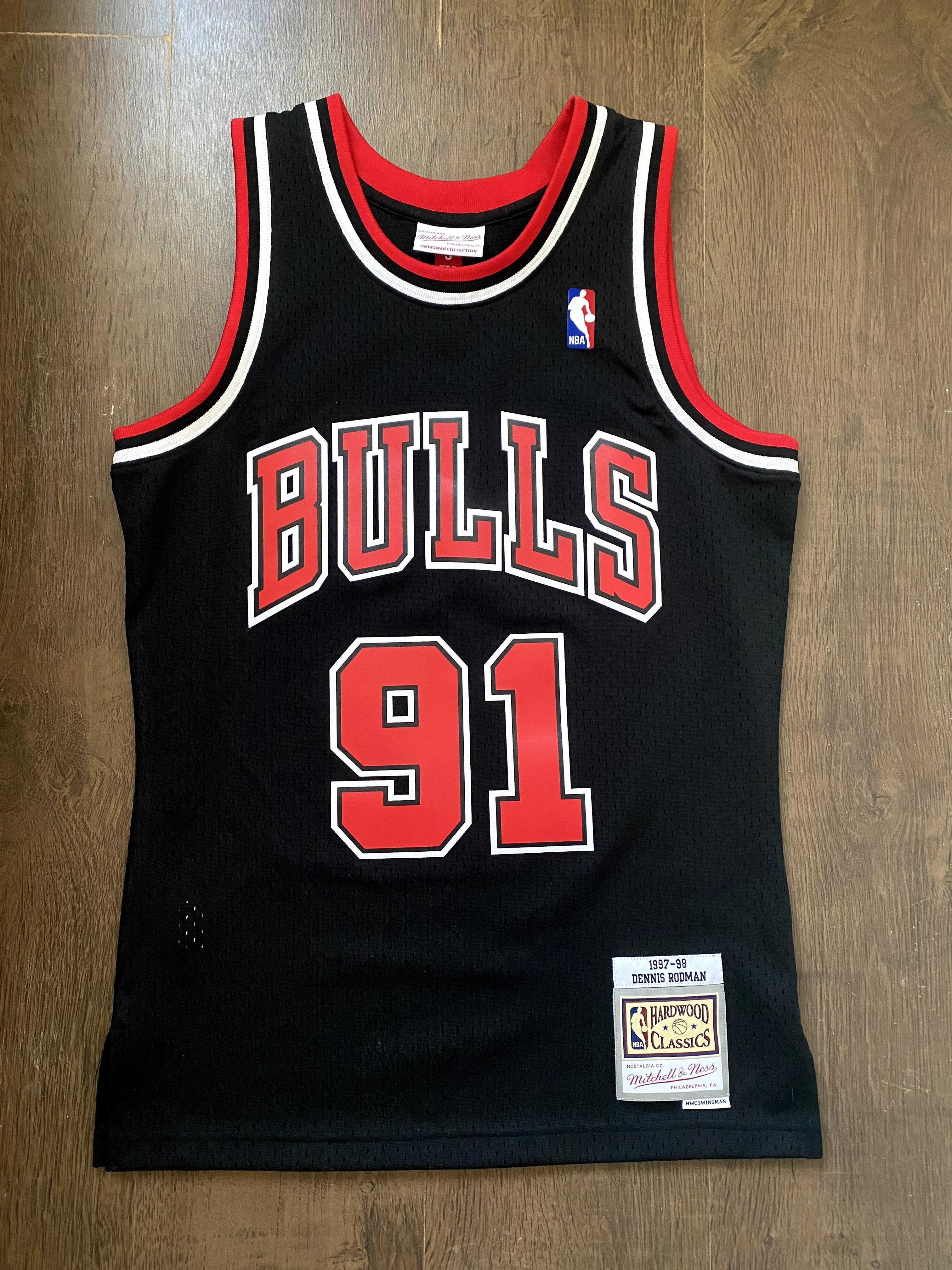 chicago bulls Dennis Rodman basketball jersey