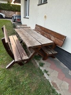 Stolik + 2 ławki