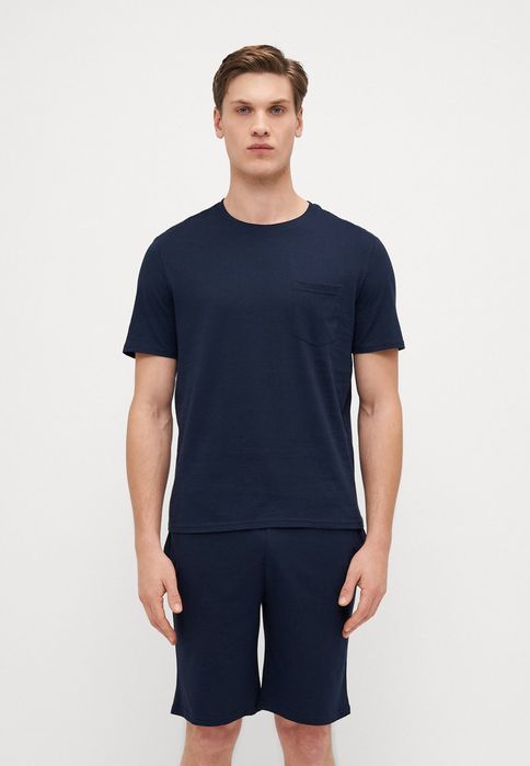 Góra od piżamy t-shirt granatowy Pier One M