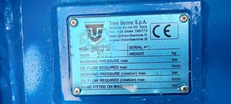 Nożyce hydrauliczne Szczęki Tnąco Kruszące TreviBenne HC20ND