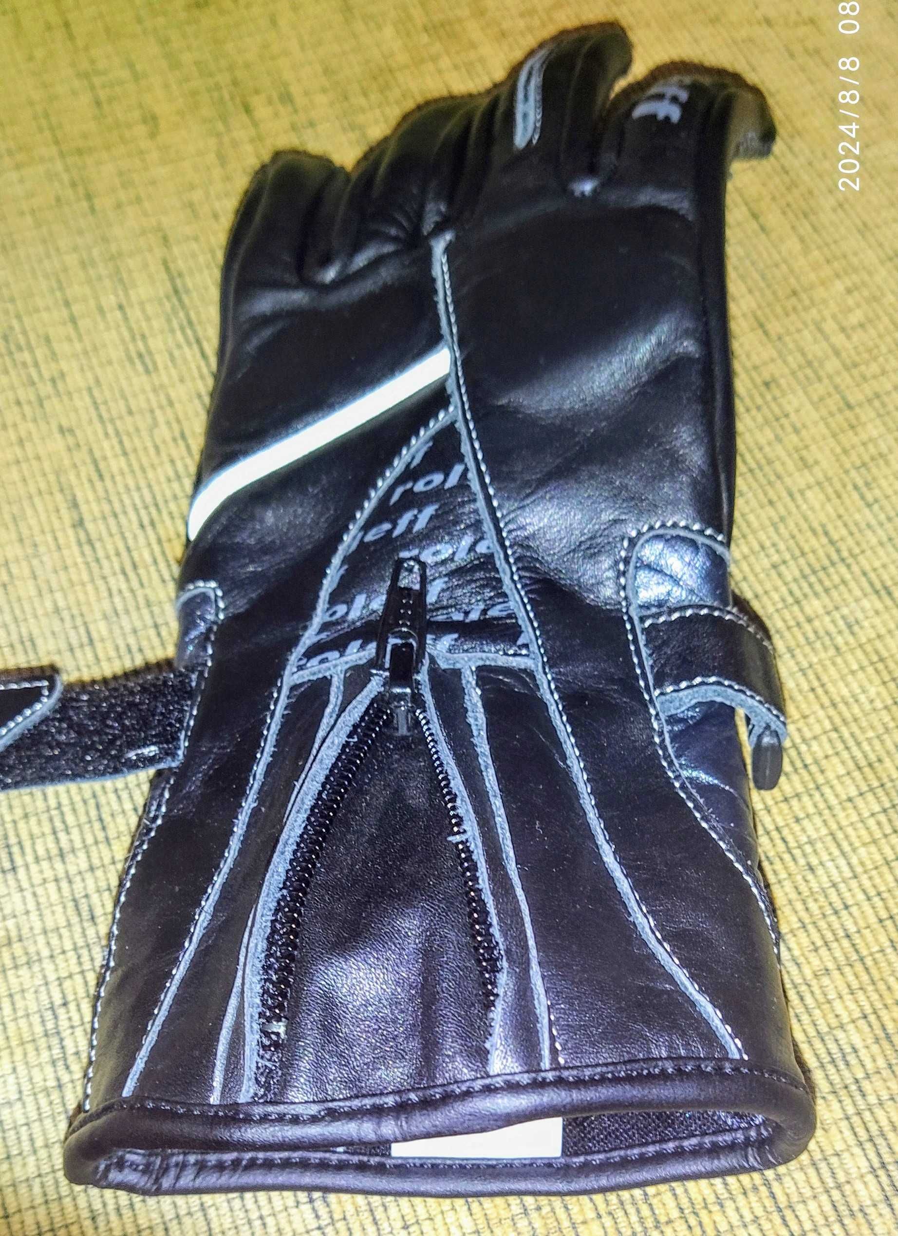 Rękawiczki motocyklowe skórzane damskie M LWG