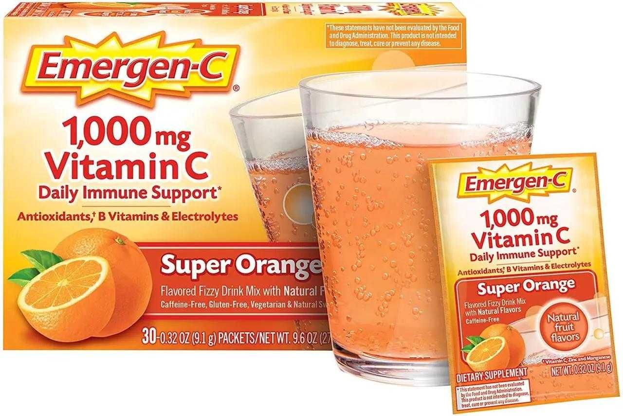 Растворимый витамин C (Ц), Emergen-C, 1000 мг, в пакетиках