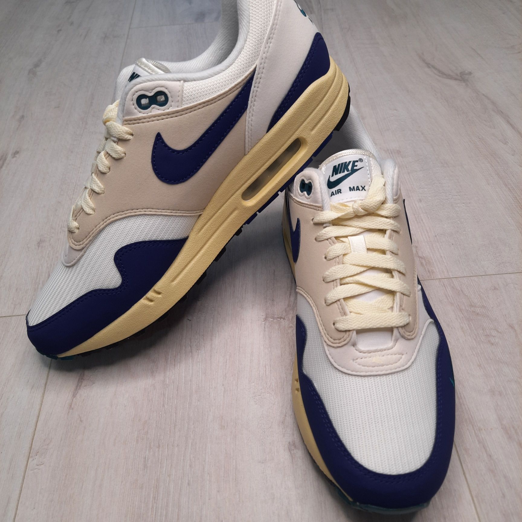 Оригінальні чоловічі кросівки NIKE AIR MAX 1 BEIGE/BLUE FQ8048-133