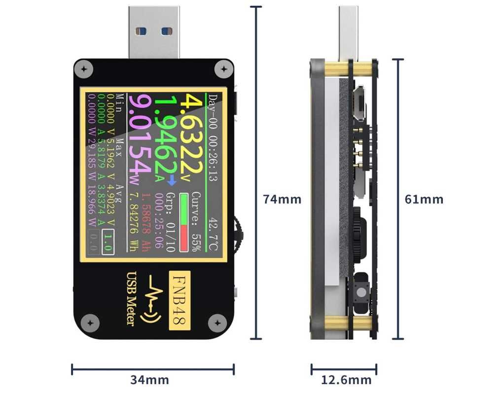 FNB58  FNB48 FNB38  FNIRSI -C1  USB  тестер тригер QC PD  FCP/SCP/ AFС