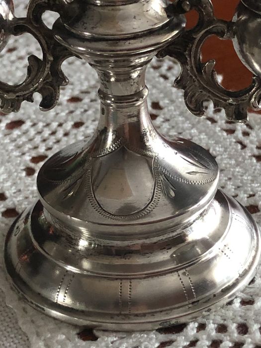 Piękny Kabaret srebrny do przypraw Wiedeń Pr 800 XIX wiek