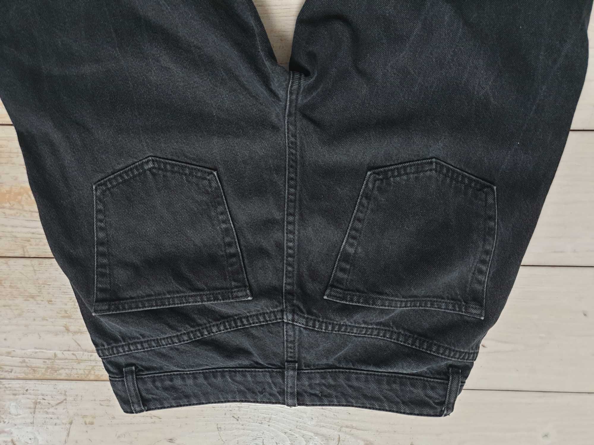 Czarne spodnie dżinsowe dżinsy Primark Denim&Co 40 z rozcięciami Mom