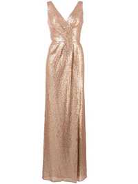 Ослепительное, длинное платье, густо расшитое золотыми пайетками 44 р.
