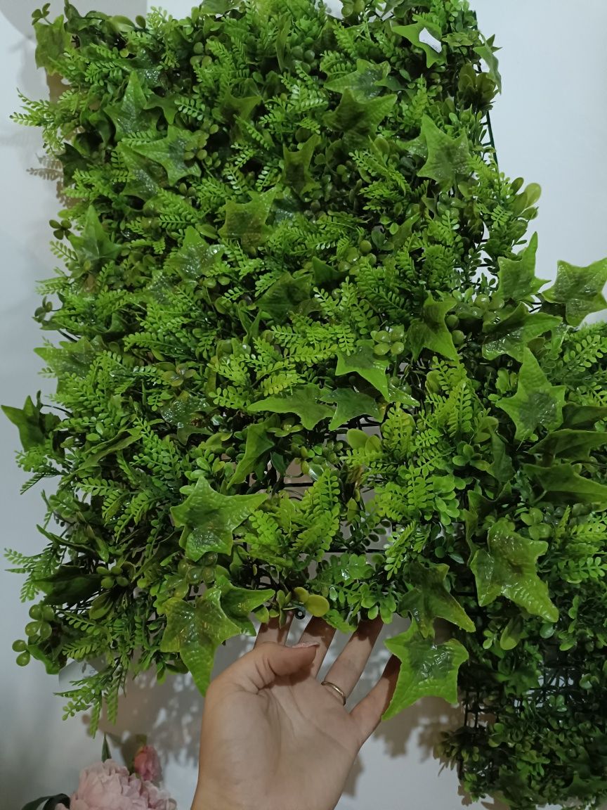 Panel roślinny sztuczny zielony